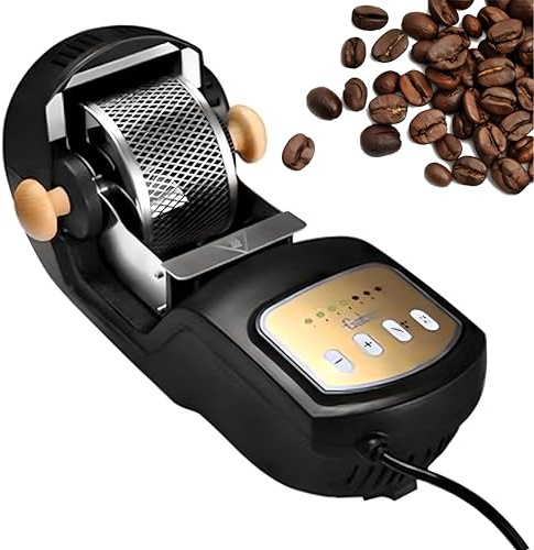 Toaster de Café con Aire Caliente Eléctrico, Máquina de Tostador de Café Eléctrico con 7 Opciones, Calefacción de 360 ​​Grados, Ajuste de Aire Frío/caliente Profesional Roaster de Café Eléctrico