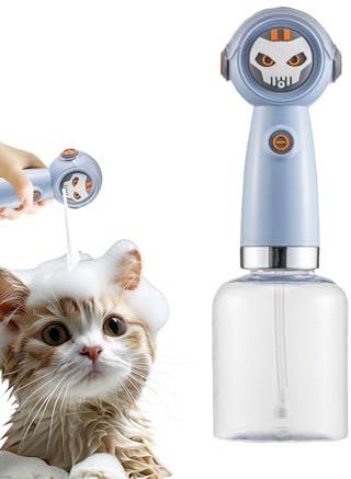 Xiixuuj Distributeur de shampooing pour chien | Pomme de douche étanche | Distributeur automatique de savon moussant pour chat – Pour le toilettage de la maison, l'extérieur, le spa, la , la