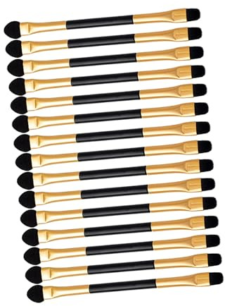 OATIPHO 15 Pinceles para Sombra de Ojos de Doble Punta Set de Maquillaje Portátil Pequeño Material Seguro y para Mujer Suministros de Maquillaje para Aplicación Precisa y