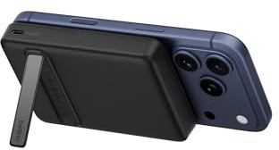 Belkin BoostCharge Batería Externa Magnética Delgada 10000mAh Soporte Negro | Power Bank de 10000 mAh, Anillo Magnético, 1 Puerto USB-C, Cable Incluido, Autorizada como Equipaje de Mano, Batería Portátil