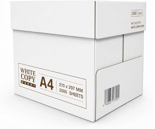 Send It By A4 Printer Paper 2500 Sheets (5 Reams) - White Multipurpose Copy Paper for Inkjet, Laser, Copier & Fax - Smooth, Bright White, Jam-Free Everyday Office & Home Printer Paper