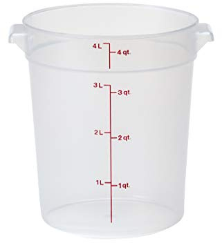 Cambro RFS4PP190 4 qt Round Polypropylene Food Storage Container - Camwear Design