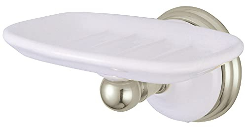 Kingston BA1115SN Victorian Wall-Mount Soap Dish Holder, Brushed Nickel