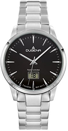 Dugena Herren-Armbanduhr 4460857 Momentum, Analog-Digital, Quarz, Edelstahlgehäuse, Edelstahlarmband, sportlich-funktionales Design