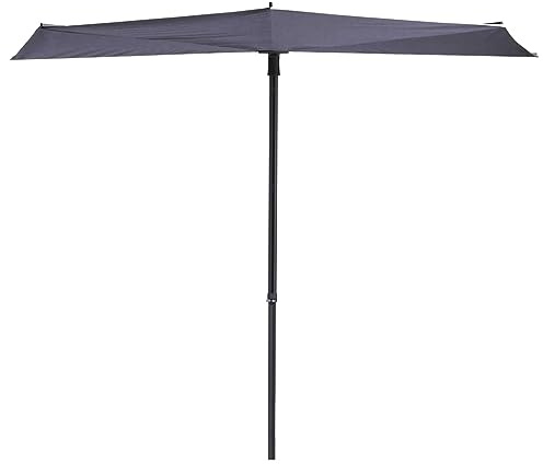 Madison Balkonschirm 50+ UV-Schutz Sonnenschirm Terrassenschirm Ampelschirm Marktschirm Gartenschirm Schirm 270x150cm Saphirblau Aluminium Stahl