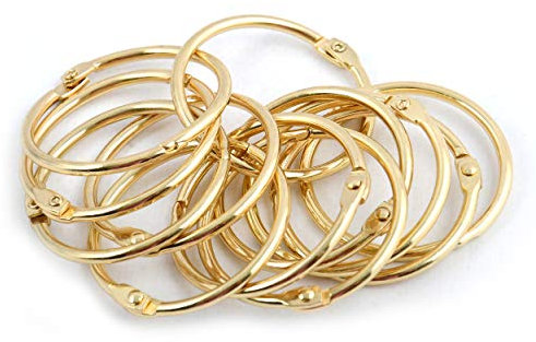 Spirella Anillas, 12 Unidades, cromadas, pequeñas, aptas para Todo Tipo de Barras de Cortina de Ducha, Color Dorado