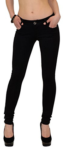 ESRA Damen Hose Röhrenhose Treggings Stretch Hose elastische Tregging bis Übergröße T01