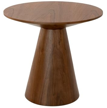 ängel CERDA | Trähörnbord Valnöt, rund, modern stil