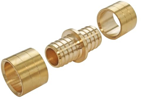 SOMATHERM FOR YOU, Manchon égal à glissement pour tube PER Ø16 mm - Sachet de 2 pièces - Assemblage rapide, résistant à la corrosion, compatible avec outillage à glissement, pression max 10 bars | Raccordez facilement vos tubes PER avec ce manchon en laiton résistant à la corrosion et compatible avec toutes les pinces.