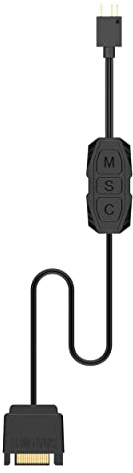 VOANZO Contrôleur ARGB 5 V 3 broches pour ventilateur RVB et bande lumineuse – Alimentation SATA pour ventilateurs de bricolage, bandes lumineuses, tableaux d'éclairage