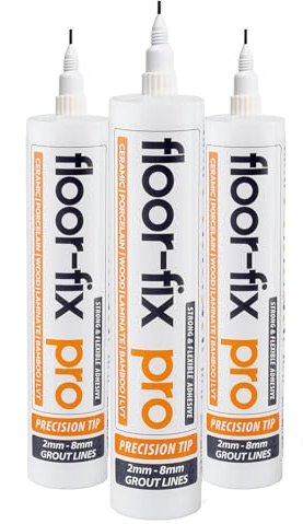 Floor-Fix Pro All in One Micro Precision Injector Kit Bonding Adhesive - For Loose & Hollow Tiles, Wood, LVT & Laminate - Includes a Reusable Syringe Adapter & Patented Customisable Tip (3)
