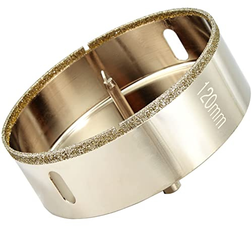 DaduoRi Diamant-Lochsäge 120mm mit Zentrierbohrer, 120mm Fliesenbohrer Diamant für Marmor, Granit, Keramik, Porzellanfliesen, Nassanwendung
