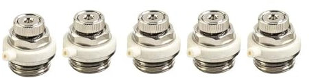 5 Stück BSP automatische Entlüftungsventile, selbstentlüftende Heizkörperventile, automatische Abschaltung, selbstentlüftendes Heizkörperventil, automatisches Entlüftungsventil für Heizung (1,9 cm)