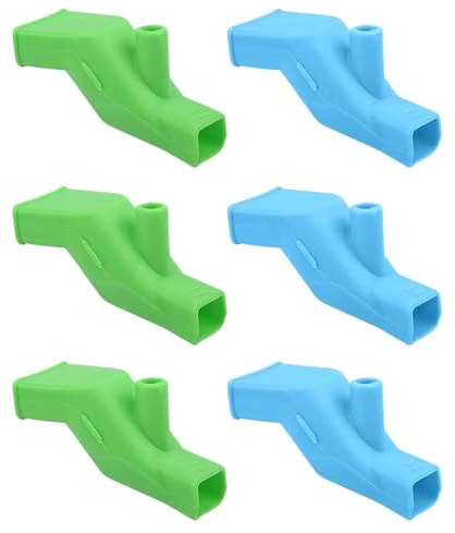 6pcs Silicone Faucet Extender, Faucet Connector Kitchen Water Tap Extension,Tooth Brushing Gargle Hand Washing Extender Bathroom Kitchen Sink Faucet Silicone Extender Accessories(3 Blue+3 Green)