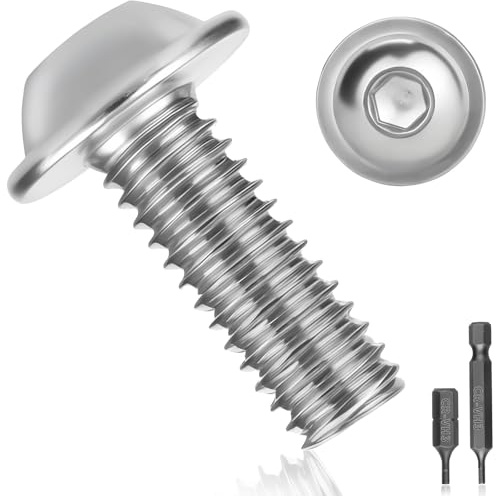 25 Stück Linsenkopfschrauben M5*20 edelstahlschrauben A2 V2A Flachkopfschrauben ISO 7380 Linsenkopfschraube Rostfrei schrauben Gewindeschrauben Vollgewinde mit Flansch, Innensechsrund und Hex Key