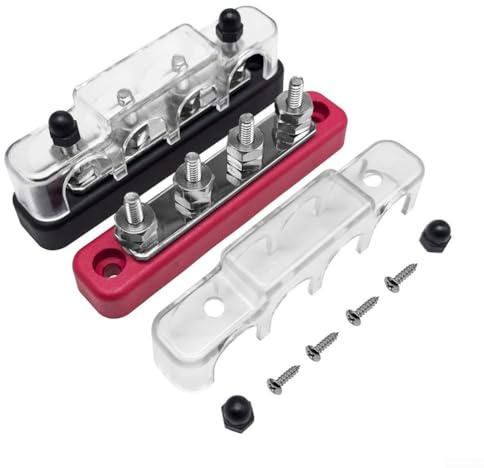 Bus Bar,2pcs 12v-48v Bus Bar With 4 X M6 Connection Bolts,Dc Power Distribution Blocks For Vehicles, Boats, Cars, Trucks, Rvs