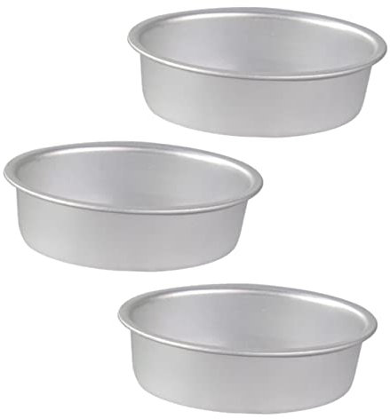 CIYODO 3sets Aluminum Alloy Mini Pans Non-Stick Cake Molds for Cheesecake Meatloaf Breads Easy Release for Home Baking 3pcs*3