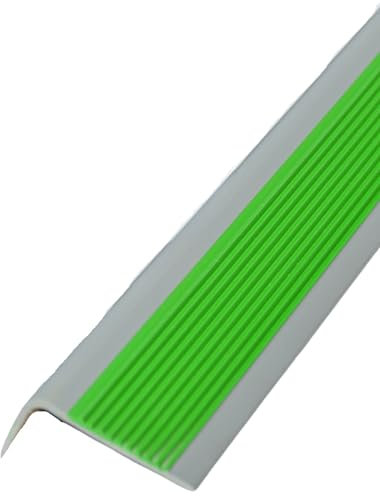Serenitison Treppenkanten Profil Treppenprofil,Anti Fall Kantenschutzleiste,Dicke 3 mm,Treppenkante Selbstklebendes,Geeignet für Holz,Fliesen,Beton und Metallstufen,PVC Treppen Kantenschutz
