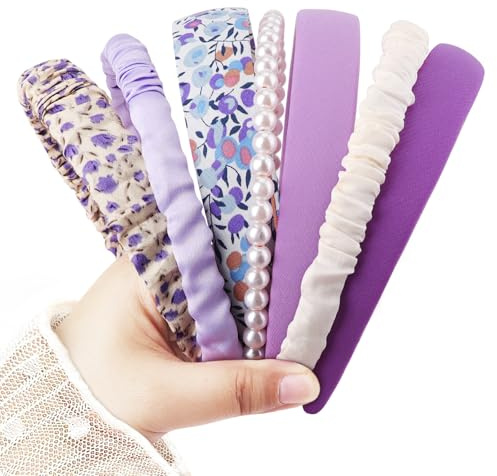 DRESHOW Fasce per Capelli da Donna Diversi Modelli Fascia con Perle e Fiori Fasce per Capelli Vintage Imbottite per Donna e Ragazze