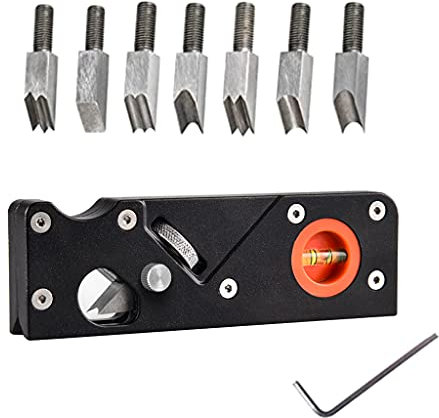 Cepilladora manual biselada de 45 grados para carpinteros profesionales, color negro y rojo