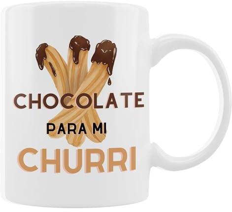 Dumb Monkey Taza divertida Chocolate para mi Churri Original para parejas Regalo romántico novios y novias Cerámica blanca 330 ml Apta para microondas y lavavajillas