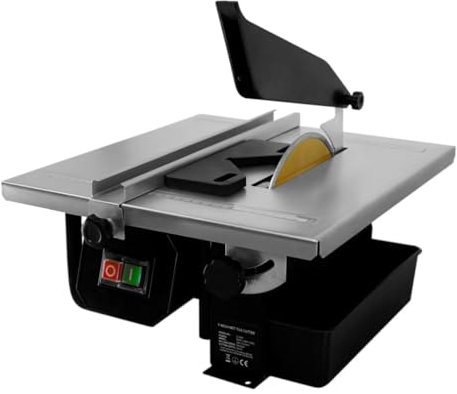 Wet Tile Cutter Table Saw Electric 600W 230V 2 x Free 180mm Diamond Blades 330 x 360mm Worktop 35mm Cutting Depth 2950 RPM 0-45° Tilting Range Heavy Duty Cutting Machine Wall & Floor Stainless Steel