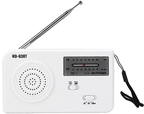 Emergency Weather Radio, RD -638T Tragbares Solarantrieb Handkurbel Am FM -Radio mit LED -Taschenlampe für Innen-/Outdoor -Notfälle