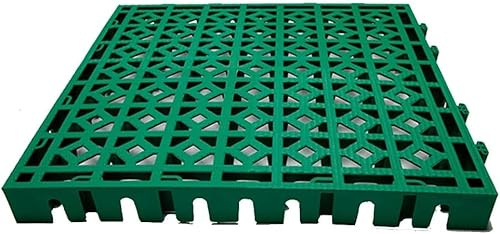 Kanduo Palet de plástico Alfombra de Drenaje entrelazada for Garaje, baldosa de Malla plástica for sótanos y estacionamientos Palés de Transporte encajables(Green)
