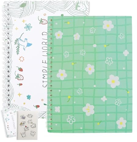A5 Sticker Album Leer, 2 Stück Stickeralbum zum Sammeln, 21x15cm Leeres Stickerheft für Erwachsene, Aufkleber Sammelalbum mit 64 Seiten für Aufklebersammlung & Handarbeit