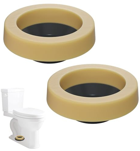 Hibbent 2 Pcs Universal Extra Thick Toilet Wax Ring, Wax Ring for Toilet