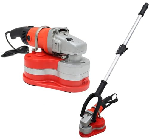 Meuleuse et Ponceuse à béton 2800W Kit de sol mural avec 3 roues diamantées et aspirateur poussière pour sols en ciment, marbre, époxy