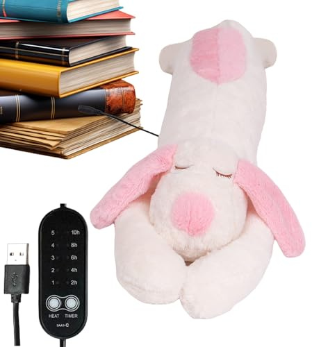 Wärmekissen-Stofftier Für Die Periode | Elektrisch Aufwärmbarer Niedlicher Hunde-Plüsch | USB-Heizkissen Mit Automatischer Abschaltung & Temperaturregelung | Für Bauch, Rücken, Schultern,