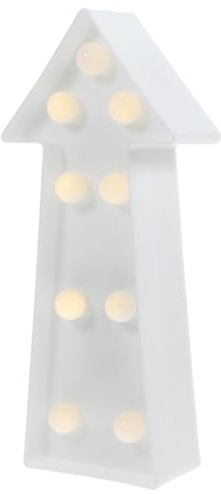 Sewroro 3D Arrow Sign Light Led Battery Operated Marquee Sign with 7 LEDs Wall or Table Decor for Kids Room Christmas Birthday Wedding Party Requires 2 Aa Batteries