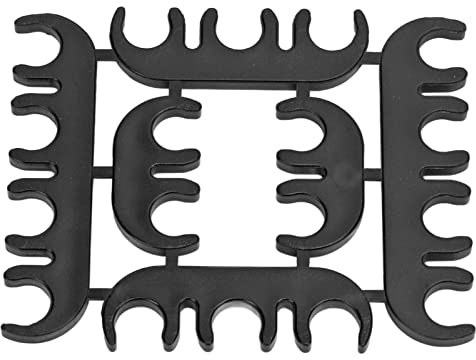 KIMISS Divisore per Cavo di Accensione Ad Alte Prestazioni Morsetto Separatore Durevole in ABS Nero 8 Mm Resistente all'usura Materiale Automobilistico di Alta qualità
