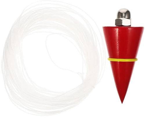 SAFIGLE Plomada Vertical de 300 G Alambre de 12 M Martillo Colgante de Medición para Construcción Herramienta Precisa para Fontaneros Carpinteros y Decoración Color Color Aleatorio
