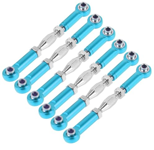 Lurrose Turnbuckle Rod Linkage Steering Rods 6Pcs Aluminum 71Mm Compatible for Rc Offroad Truck Buggy Easy Removal for 1/10 Racing Upgrade