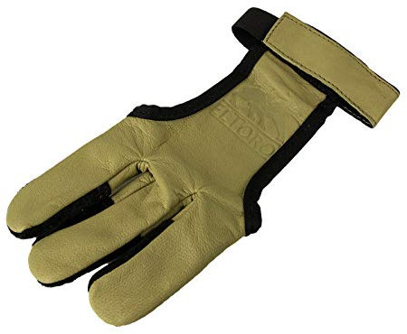 elTORO Schießhandschuh Top Hair Glove Bogenschießen (M); hochwertiges Kalbshaar, Leder; beidhändig verwendbar, für Pfeil und Bogen