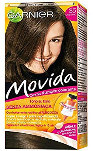 Garnier Movida Crema Shampoo Colorante, 35 Castano
