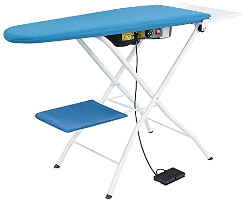 EOLO Asse da Stiro Professionale AS05 Piano Riscaldato Aspirante Soffiante 112x42 cm Stabile Richiudibile Termostato Regolazione Temperatura Altezza Regolabile