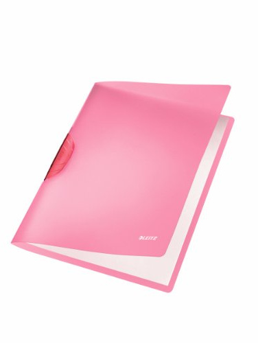 Leitz 41760099 Klemmmappe ColorClip Rainbow, A4, PP, verschiedene Farben zur Auswahl Voteilspack (6, rot)