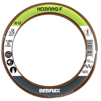Debflex 155316 - Cablead de superficie color Marrón