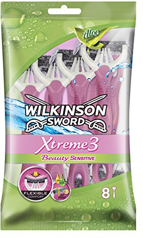 Wilkinson Xtreme 3 Beauty Sensitive Einwegrasierer, 8 Stück