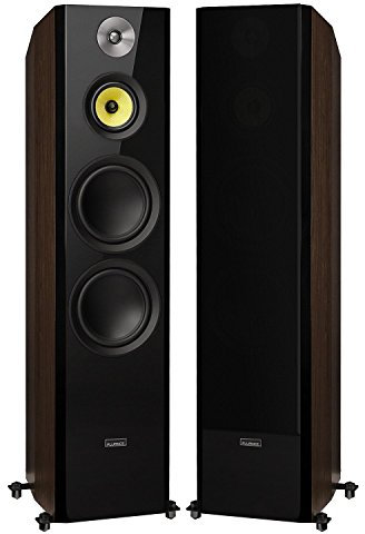 Fluance Signature HiFi 3-Way Floorstanding Tower Speakers with Dual 8 Woofers for 2-Channel Stereo Listening or Home Theater System - Natural Walnut/Pair (HFFW)