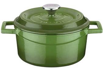 Lava Cookware LV Y TC 18 K2 pirofila Rotonda, Diametro 18 cm, in ghisa, Colore: Verde
