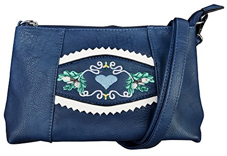 L&S Damen Trachtentasche Dirndltasche 6706 (Blau)
