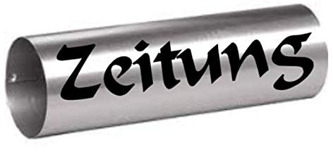 Zeitung Aufkleber generisch - Schwarz Glanz, 25cm - Rolle - Buchstabe - Wetterfest - Outdoor - Glas, Kunststoff, Metall, Holz, Wand