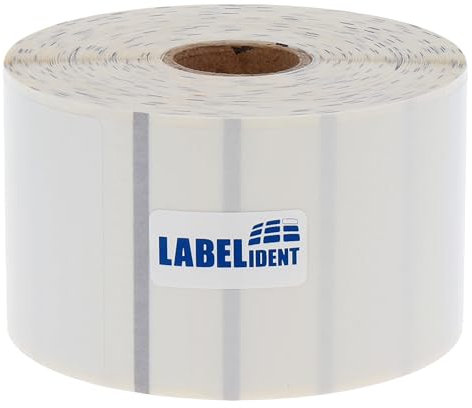 Kabeletiketten mit Black Mark, transparent - 50,8 x 95,3 mm - 500 Kabelmarkierer selbstlaminierend auf 25 mm Kern, Polyethylen Etiketten für Kabel-Ø 10,0 bis 22,2 mm