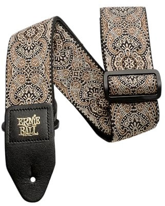 Ernie Ball Jacquard-Gitarrengurt - Gold & Black Paisley