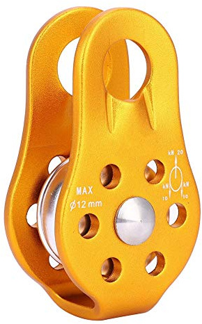 MAGT Kletterrolle, Aluminium Seilrolle Magnesium Alloy Umlenkrolle Turn Pulley Hochleistungs-Einfachschwenkseil-Flaschenzug-Klettersicherheitsausrüstung