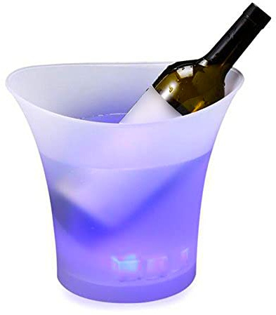 Smad Eimer, tragbare LED Eiskübel, 5L Eiskübel LED Eiswürfelbehälter, Sektkühler Getränkekühler Kühler, bunt Ice Basket für Bar, Party, KTV, Hotel, Haus, Bar Club Thema 3 pcs